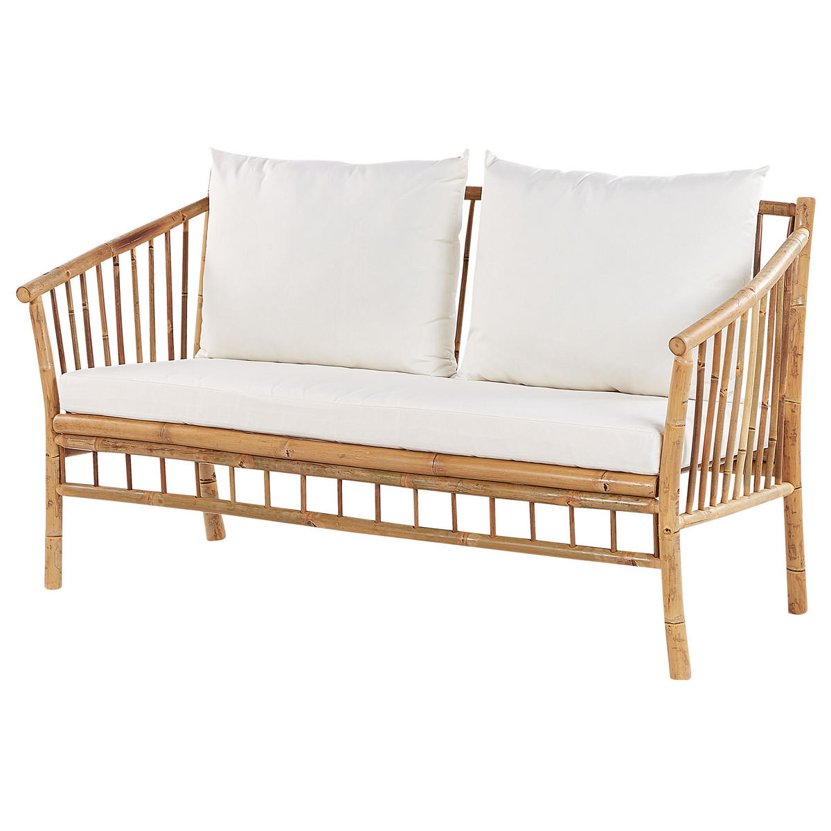 LOUNGE-SET 4-Sitzer hellbraun Maggiore - Hellbraun, Holz - Beliani