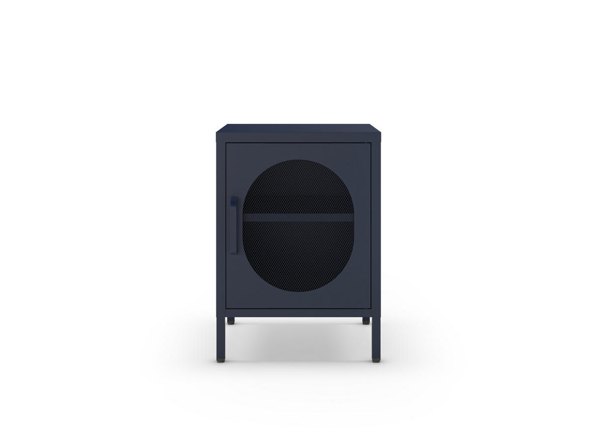 NACHTTISCH Diora Blau 40/35/60 cm - Blau, Metall (35/60/40cm) - Drawer