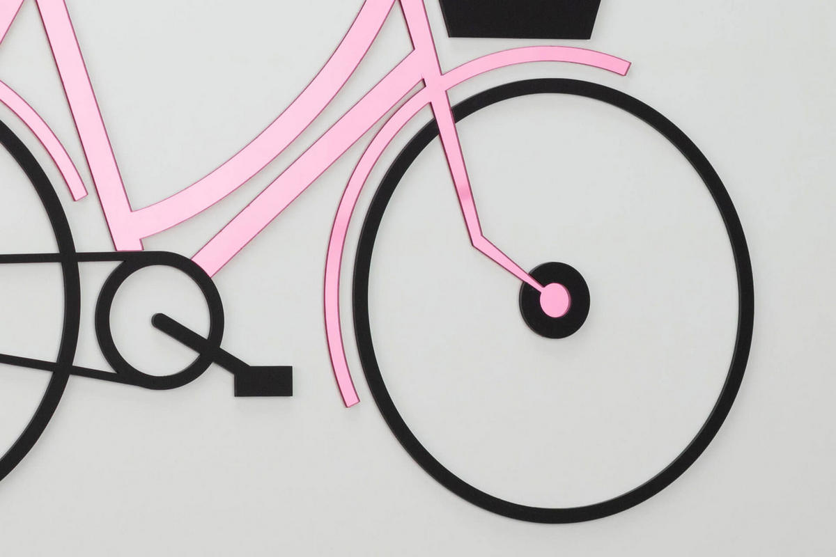 WANDBILD Rosa 50/70 cm - Pink/Schwarz, Glas (2.14/70cm) - KUNSTLOFT