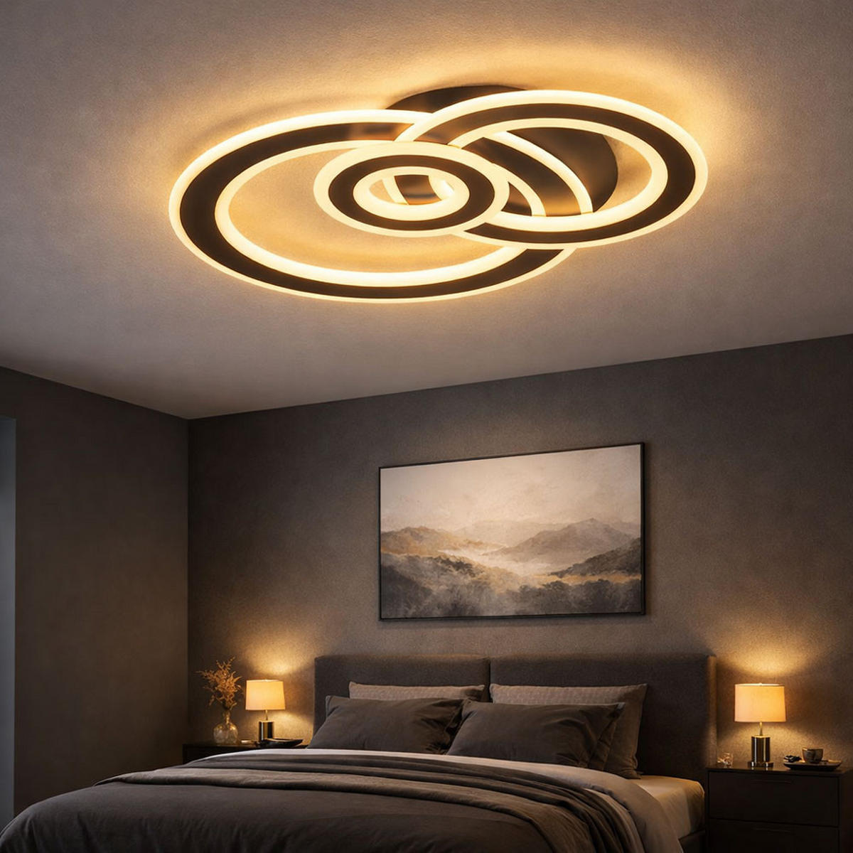 LED DECKENLEUCHTE Metall Grau RIO - Grau, Metall (47.5/36/7cm) - Wofi