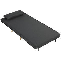 SCHLAFSESSEL Polyester Grau - Grau, Textil/Metall (78/80/94cm) - HOMCOM