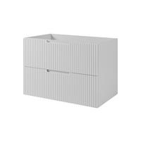 BADEZIMMERSCHRANK : weiß, 80 x 57 x 46 cm - Weiß, Holzwerkstoff (80/57/46cm) - 3XE LIVING