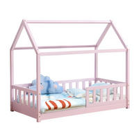 KINDERBETT Marli mit Matratze rosa 80x160 cm - Rosa, Holzwerkstoff (80/160cm) - Juskys