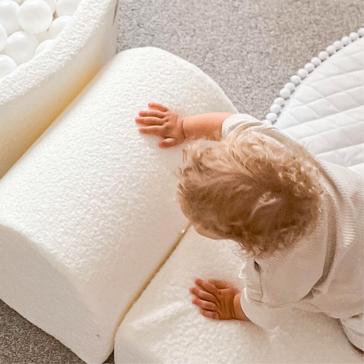 SCHAUMSTOFF-BAUSTEINE für Kinder, Boucle, Rosa - Rosa, Textil (145/30/145cm) - MeowBaby