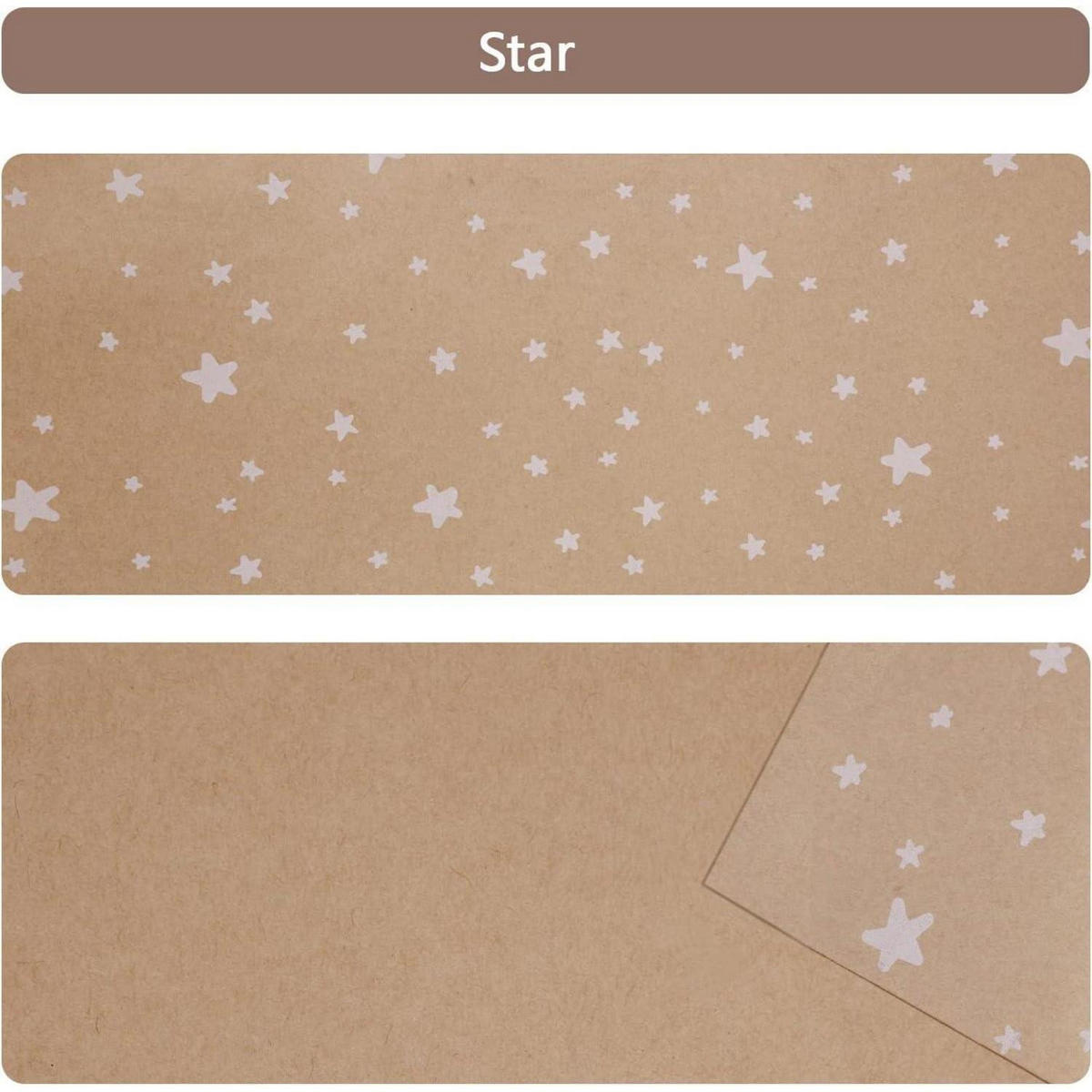 GESCHENKPAPIERROLLE mit Sternenmuster 43 cm x 15 m - Braun, Papier (43/43/43cm)