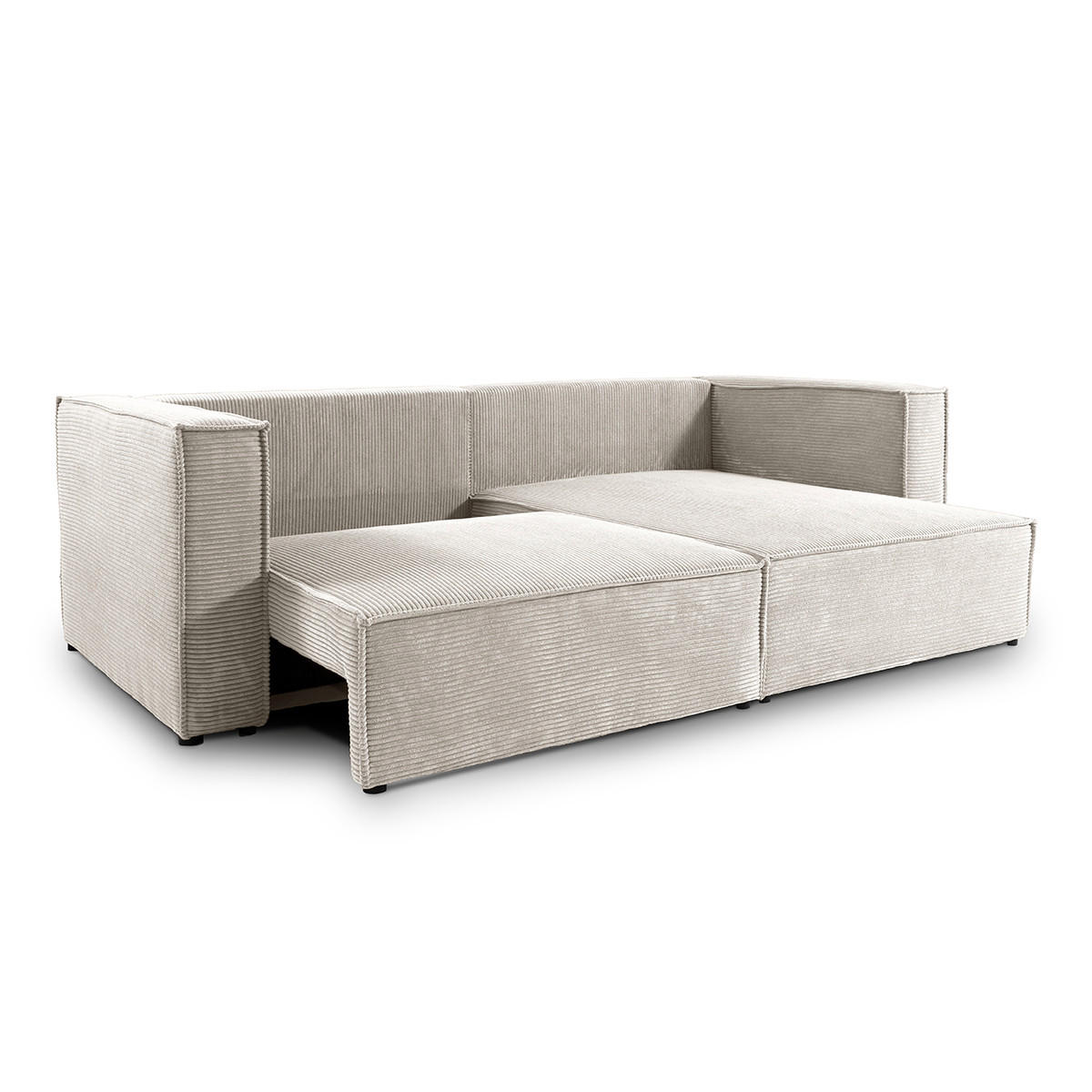 SOFA Jimmy 3 Sitzplätze Gebrochenes Weiß - Weiß, Holz (245/77/148cm) - Petits-meubles