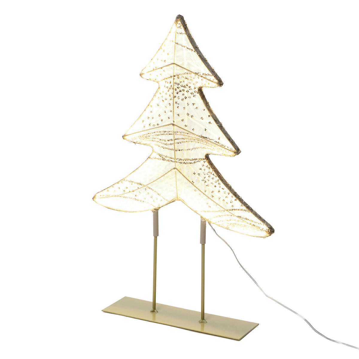 WEIHNACHTSDEKO HTHD0211 - Champagner, Kunststoff/Metall (7/45/31cm) - Hometopia