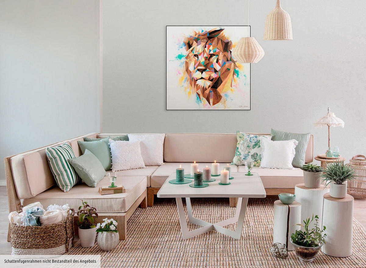 ACRYLBILD HANDGEMALT 80/80 cm - Multicolor, Holz/Textil (80/80cm) - KUNSTLOFT