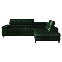 ECKSOFA Nord, Seite: Rechts - Smaragdgrün/Schwarz, Holz/Textil (264/203cm) - MIRJAN24