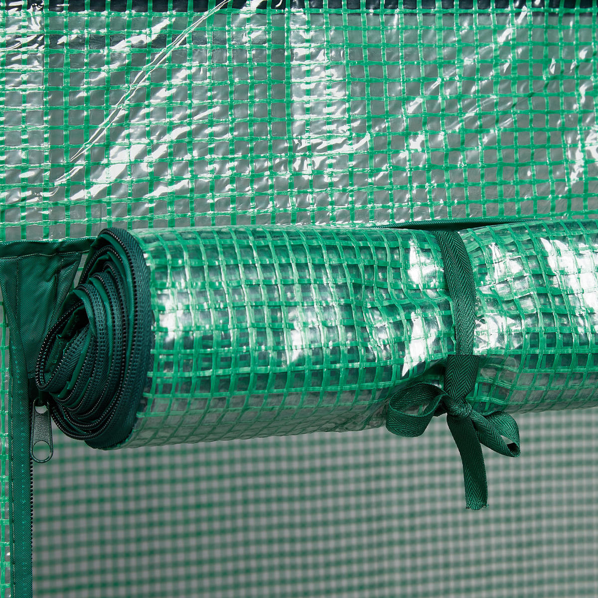 GEWÄCHSHAUS Transparent für Tomaten mit Schrägdach - Grün, Kunststoff/Metall (100/150/50cm) - Relaxdays