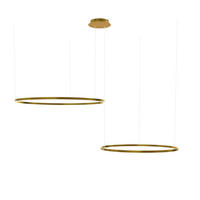 LED-HÄNGELEUCHTE 2er Ring Gold Ø 120 | 100cm - Goldfarben, Metall (1.3/120/3.3cm) - s.luce