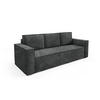 SOFA Roda Grau, Kordsofa mit Schlaffunktion - Grau, Holzwerkstoff/Textil (248/93/96cm) - Bettso