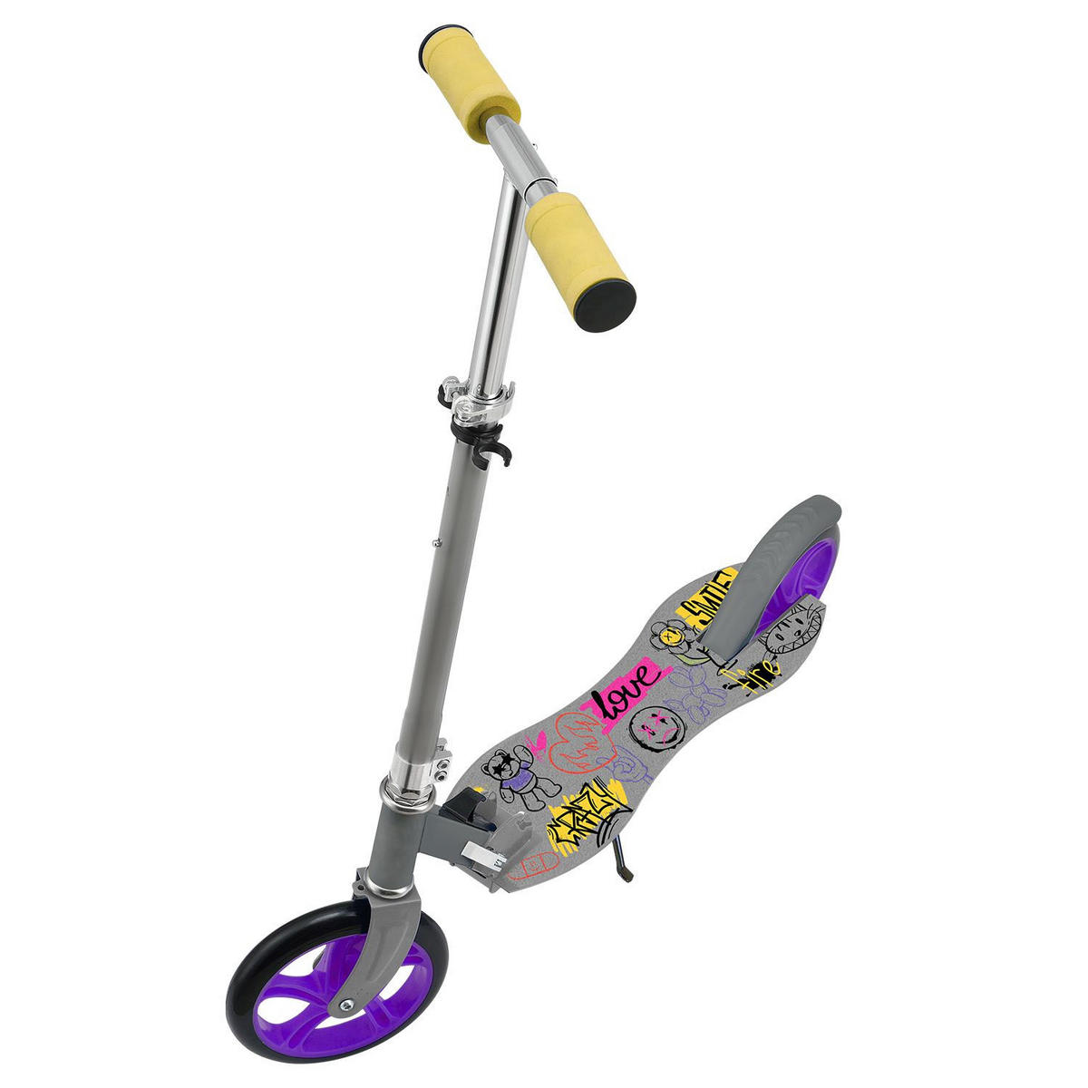 SCOOTER / Cityroller Graffity Grau - Grau, Metall (88/27/106cm) - Artsport