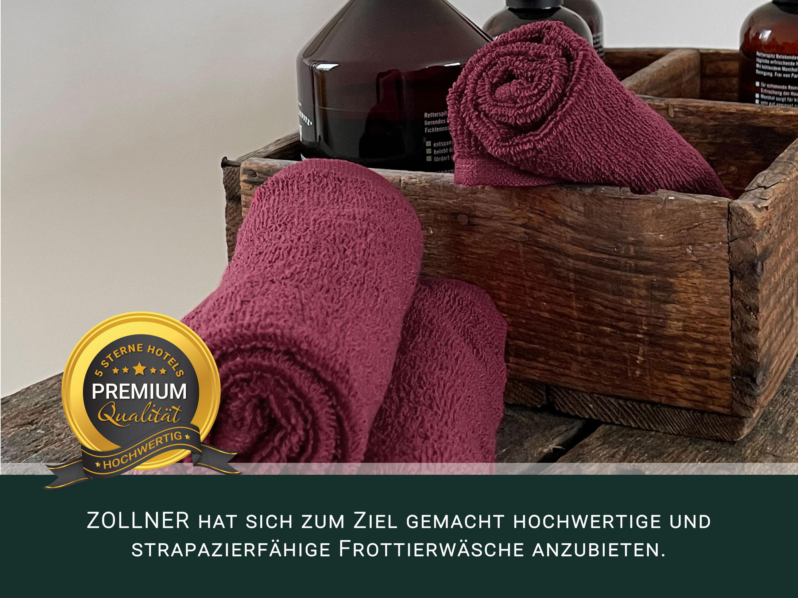 GÄSTETÜCHER, 10er-Set, 30x50 cm, 100% Baumwolle, Rot - Bordeaux, Textil (30/50cm) - Zollner