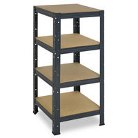 SCHWERLASTREGAL HOME 100x60x60 cm in anthrazit mit 4 Böden und 175 kg Traglast pro Boden - Anthrazit, Metall (60/100/60cm) - shelfplaza