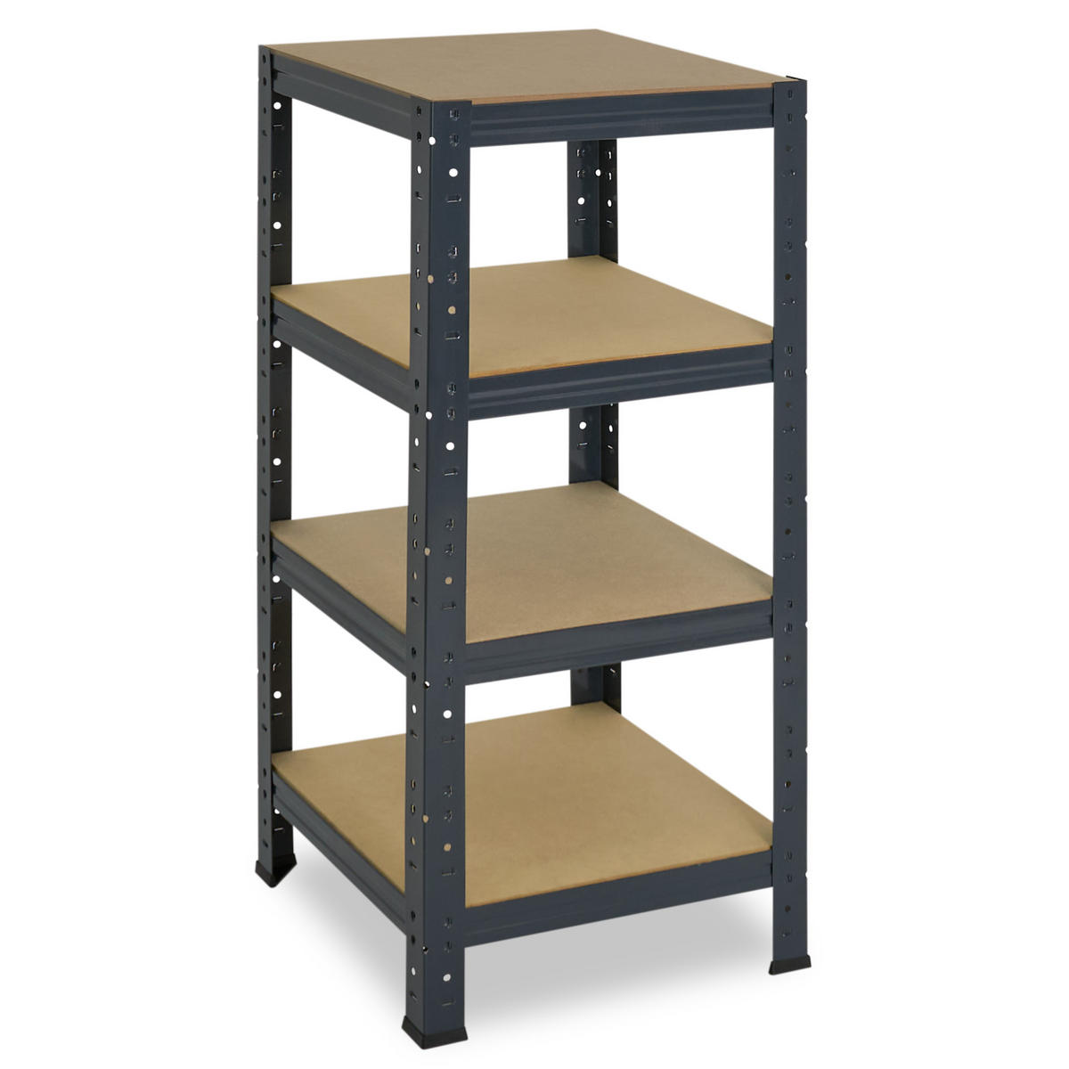 SCHWERLASTREGAL HOME 100x60x60 cm in anthrazit mit 4 Böden und 175 kg Traglast pro Boden - Anthrazit, Metall (60/100/60cm) - shelfplaza