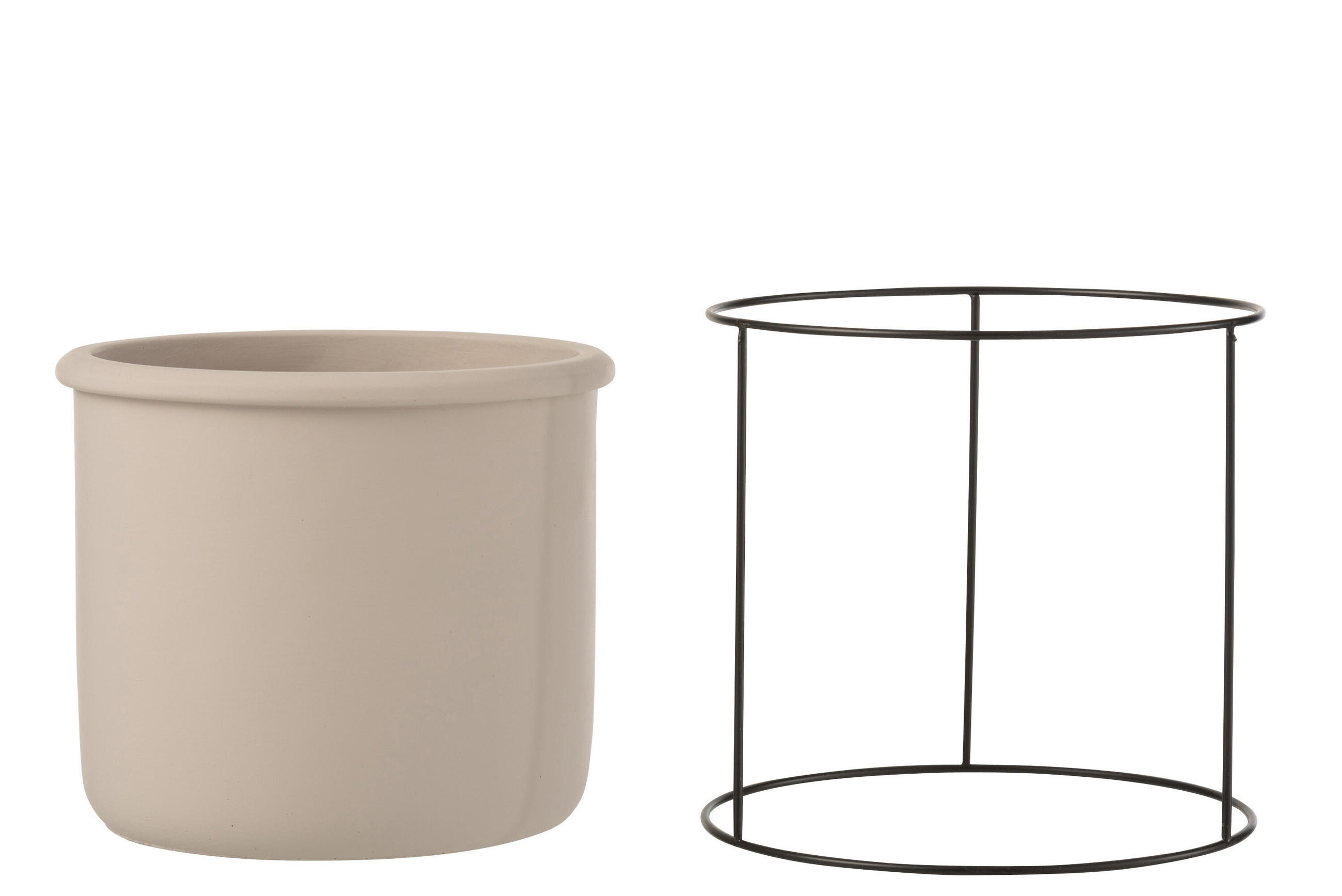 BLUMENTOPF HÄNGEND - Töpferei - Grau - L - Ø 20 cm - Grau, Keramik (20/19.5cm) - J-Line