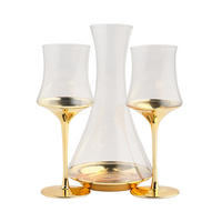 KARAFFE UND LIKÖRGLÄSER Helena - Goldfarben, Glas (1.3L) - home&you