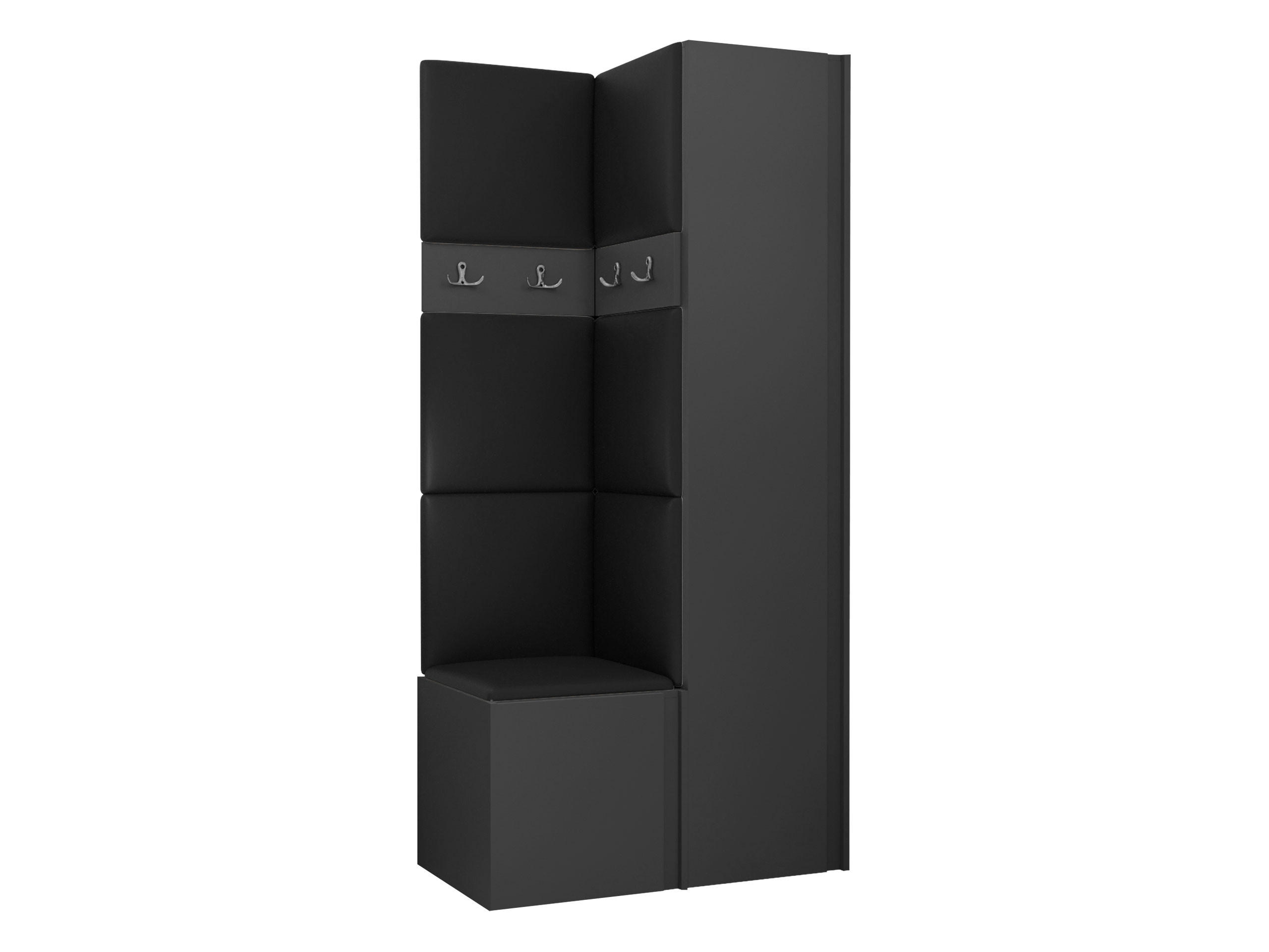 GARDEROBEN-SET Orion XXIV - Graphitfarben/Schwarz, Holzwerkstoff/Kunststoff (82/186/46cm) - MIRJAN24