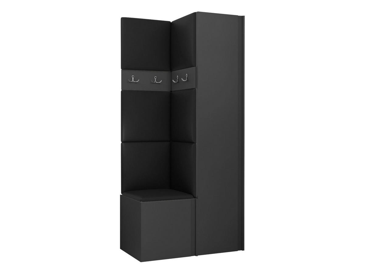GARDEROBEN-SET Orion XXIV - Graphitfarben/Schwarz, Holzwerkstoff/Kunststoff (82/186/46cm) - MIRJAN24