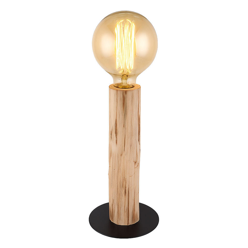 TISCHLEUCHTE Ray Holzoptik Braun - Braun, Holz (15/15/30cm)
