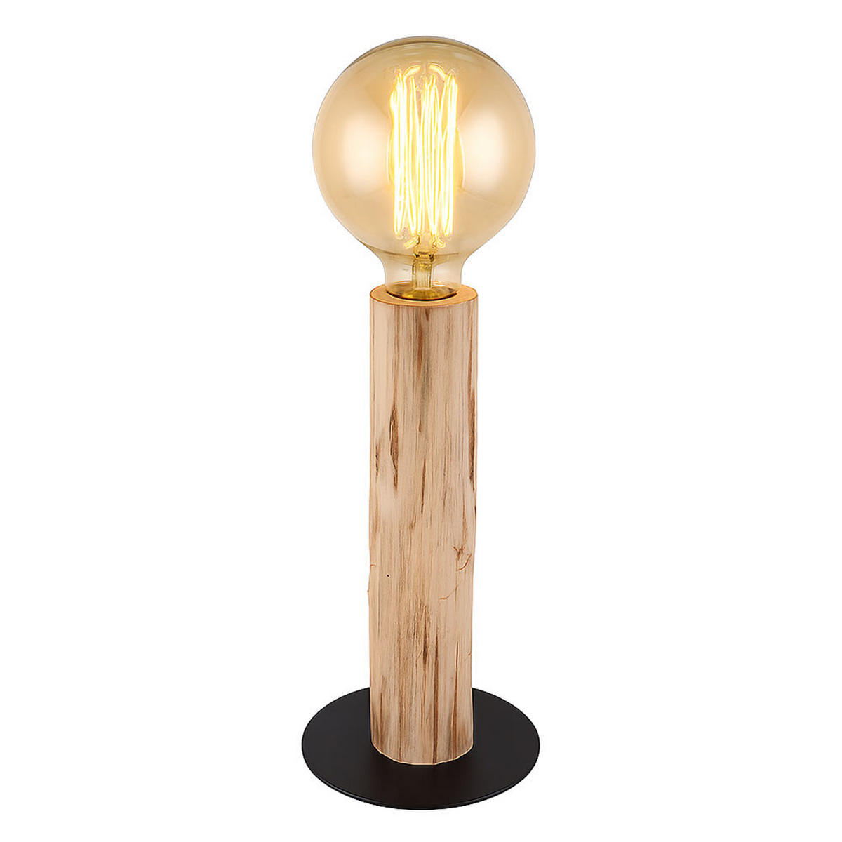 TISCHLEUCHTE Ray Holzoptik Braun - Braun, Holz (15/15/30cm)