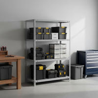 SCHRAUBREGAL PANDA MID | HxBxT 150x80x40cm | 4 Fachböden | Fachlast 75kg | Grau - Grau, Metall (80/150/40cm) - PROREGAL