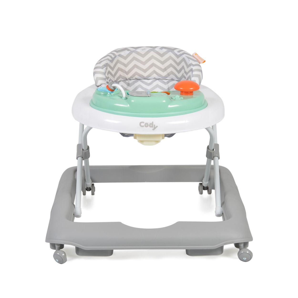 LAUFHILFE Cody grau höhenverstellbar Musikfunktion Spielcenter Stopper - Grau, Kunststoff (57/50/68cm) - Cangaroo