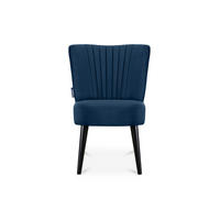 COCKTAILSESSEL DUCO auf hohen Beinen, Marineblau/Schwarz - Schwarz/Dunkelblau, Holz/Textil (63/89/65cm) - KONSIMO®