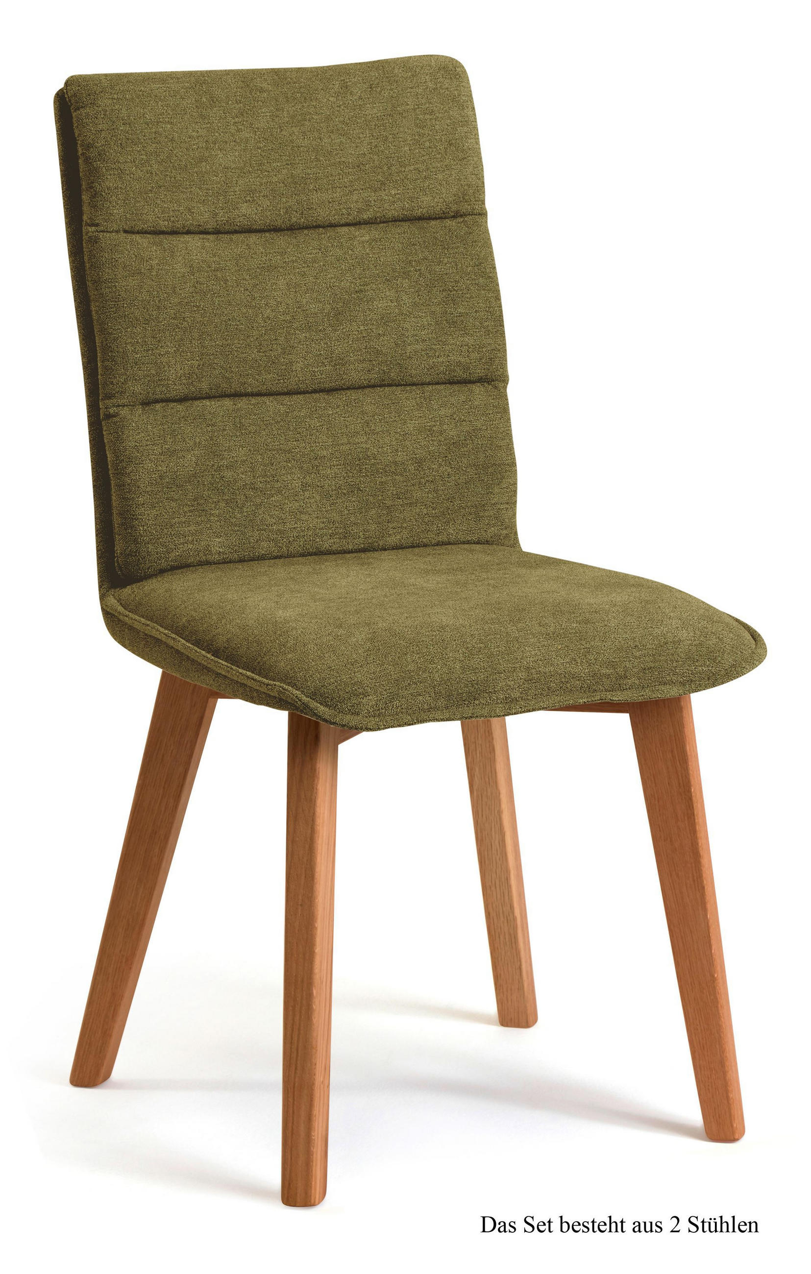 ESSZIMMERSTUHL (2er-Set) Darija 47x92x60 Eiche geölt/Olivgrün - Eichefarben/Olivgrün, Kunststoff (60/92/47cm) - 58aufmkessel