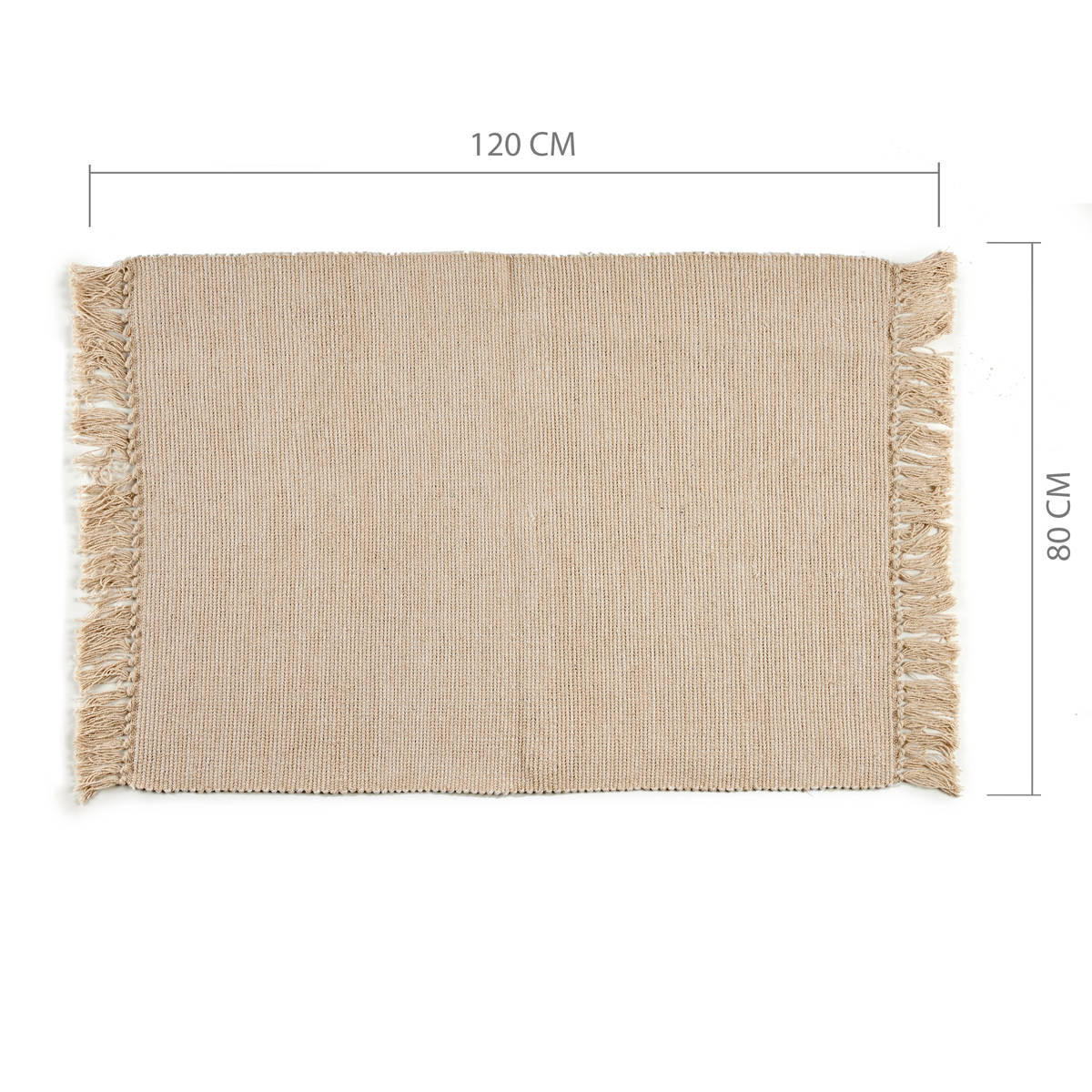 WEBTEPPICH 80/120 cm - Beige, Naturmaterialien (80/120cm) - Giftdecor