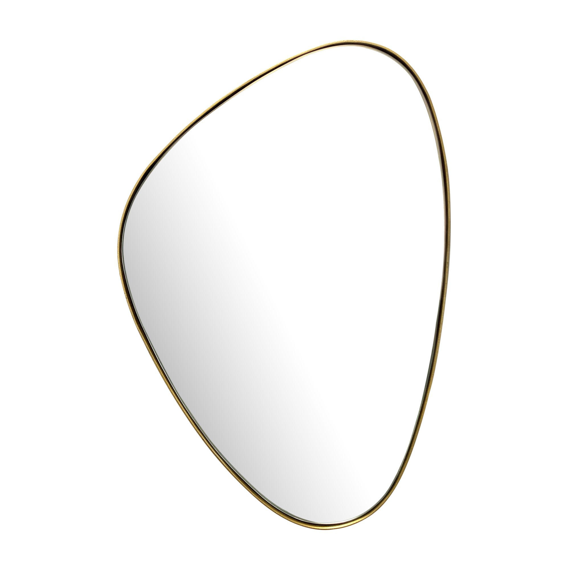 WANDSPIEGEL Asymmetrisch Metall Gold 46x70 cm Modern - Goldfarben, Glas (46/70/3cm) - KADIMA DESIGN