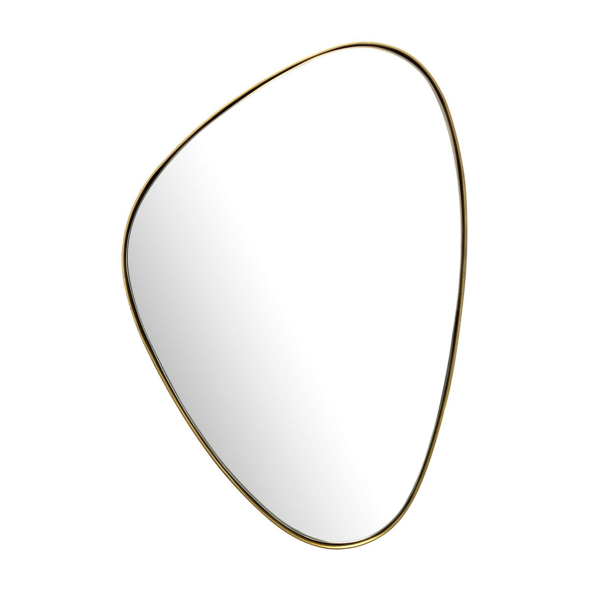 WANDSPIEGEL Asymmetrisch Metall Gold 46x70 cm Modern - Goldfarben, Glas (46/70/3cm) - KADIMA DESIGN