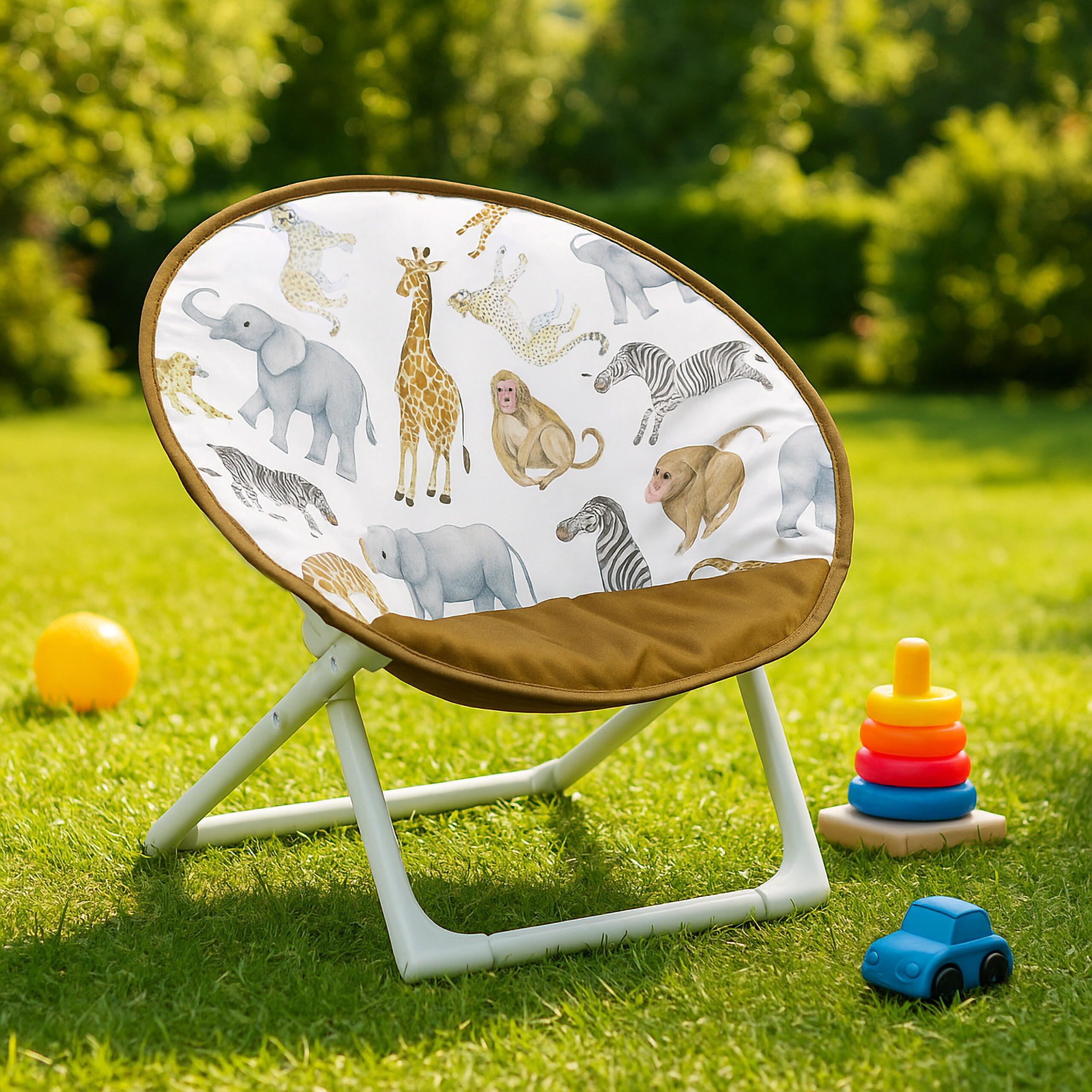 MOONCHAIR - Weiß, Kunststoff/Textil (50/47/48cm) - Relaxdays