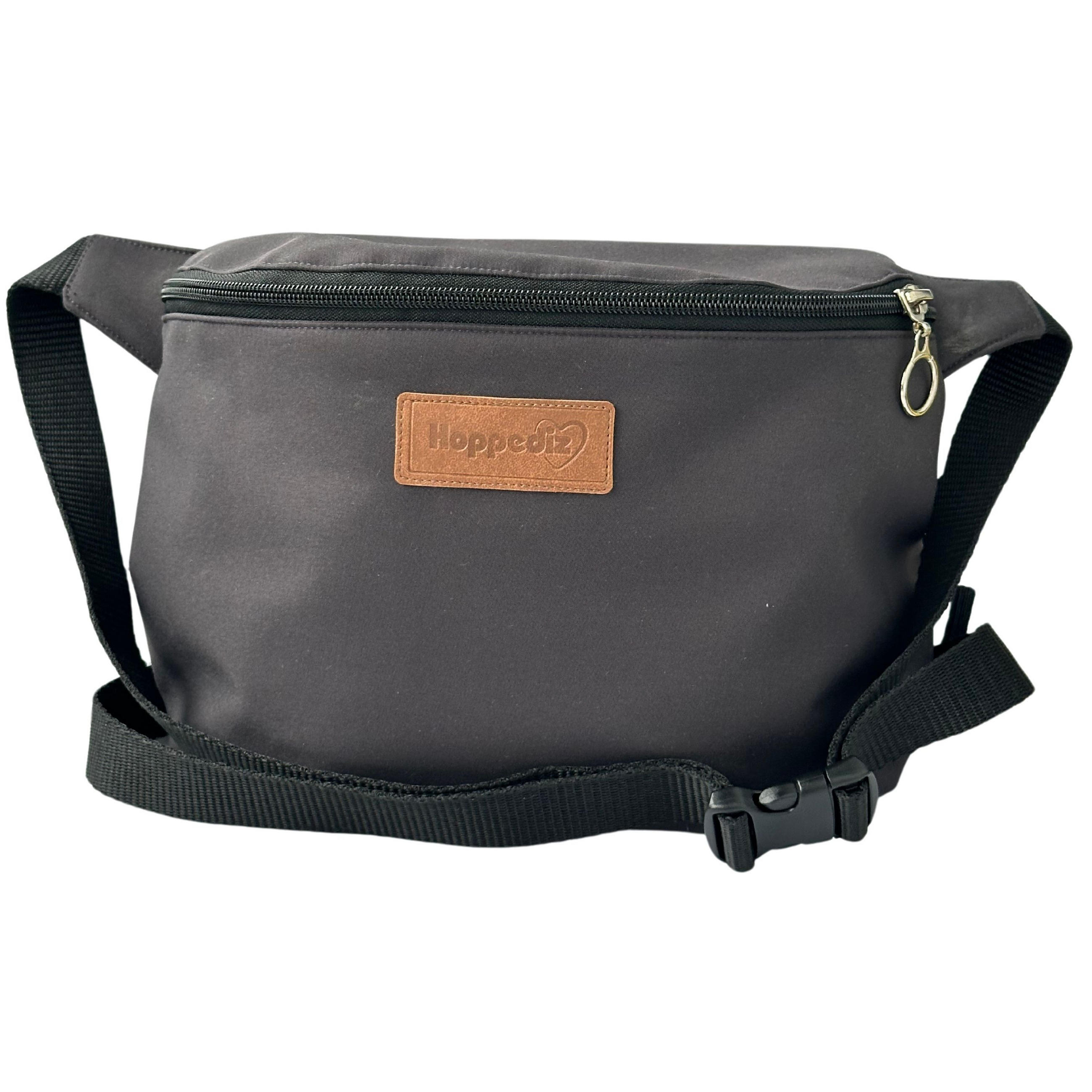 BAUCHTASCHE Hip-Bag Softshell - Anthrazit, Textil (18/0.5/10cm) - Hoppediz