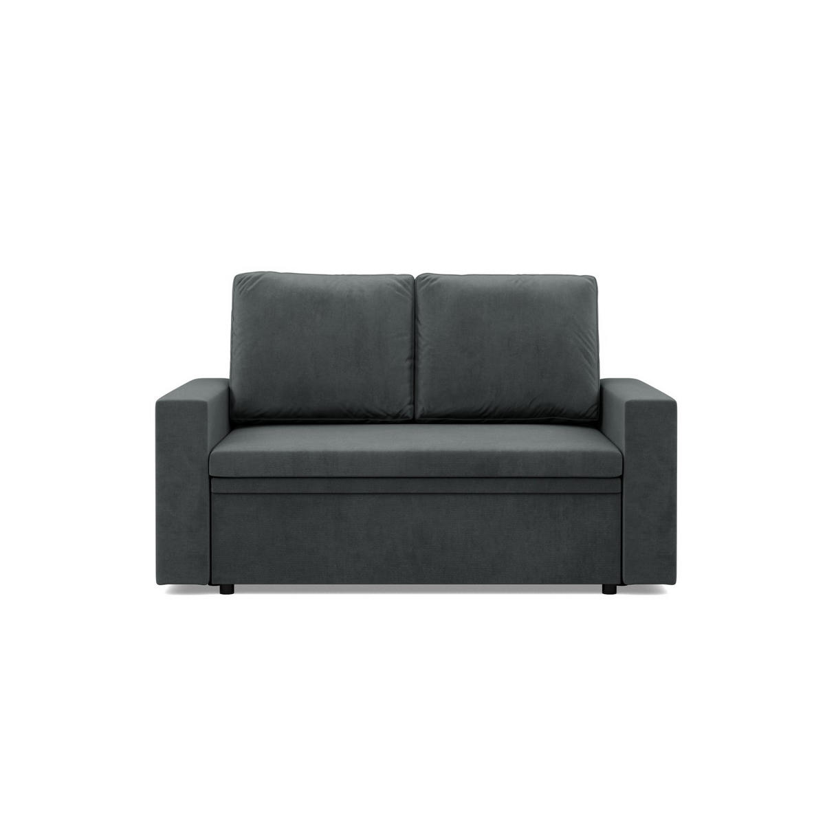 SOFA 2-SITZER MIT SCHLAFFUNKTION NEO, Dunkelgrau - Dunkelgrau, Textil (148/90/87cm) - Mebligo