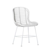 STUHL FÜR DRAUSSEN Leo Weiß 47 cm x 86 cm - Weiß, Naturmaterialien (47/86/57cm)