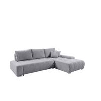 ECKSOFA Vogar In Poso - Hellgrau, Holzwerkstoff/Textil (265/185cm) - Fun Möbel