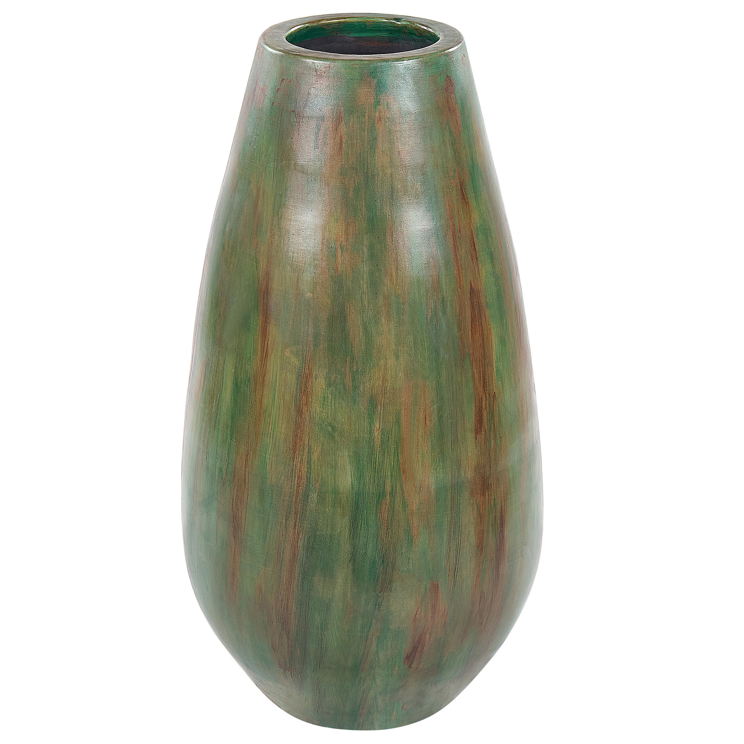 DEKOVASE Terrakotta grün Amfisa - Grün, Stein (50cm) - Beliani
