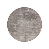 VISKOSETEPPICH rund Nela Grau ø 200 cm rund - Grau, Textil (200/200cm) - benuta Pure