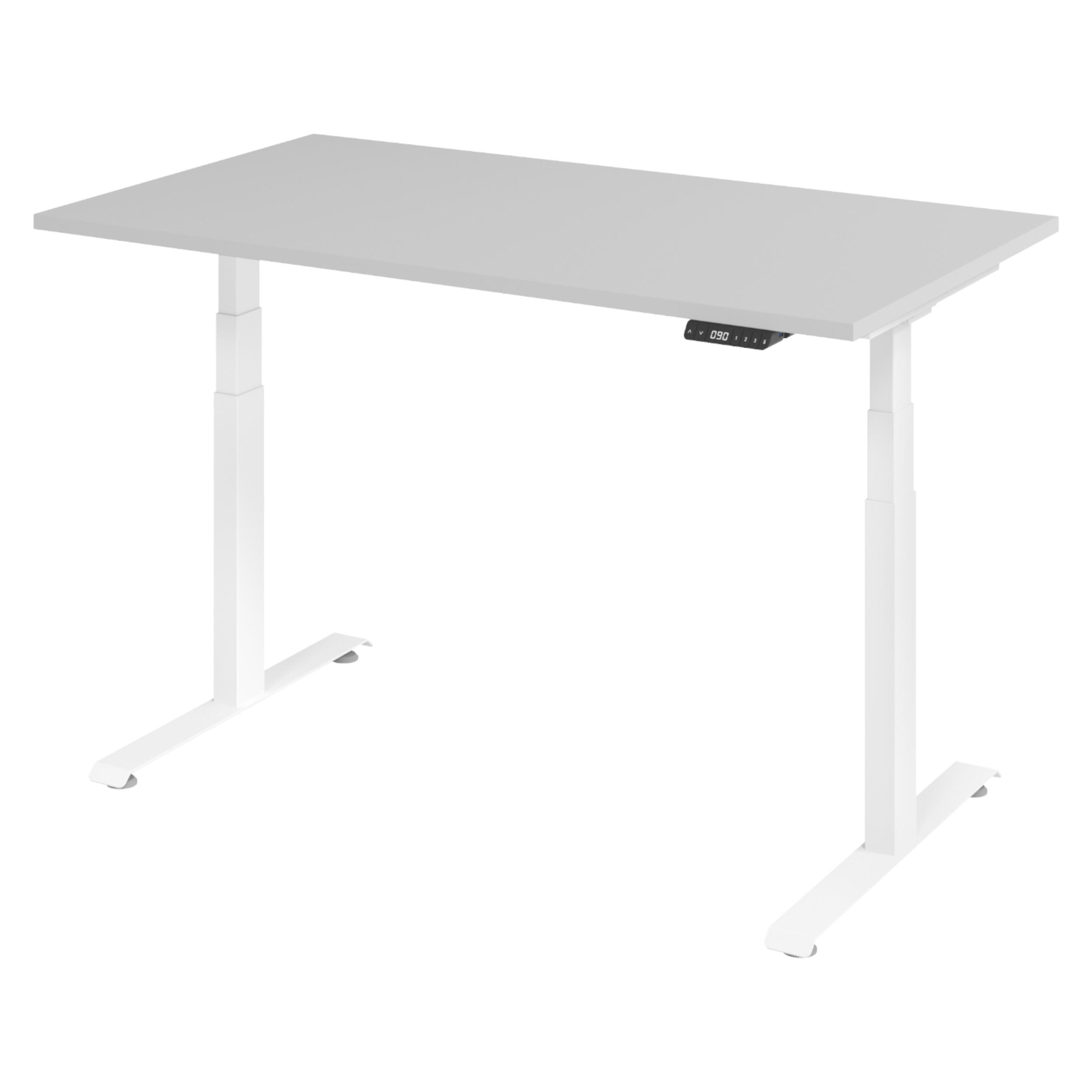 bümö Schreibtisch Grau, Weiß 140x74x80 cm