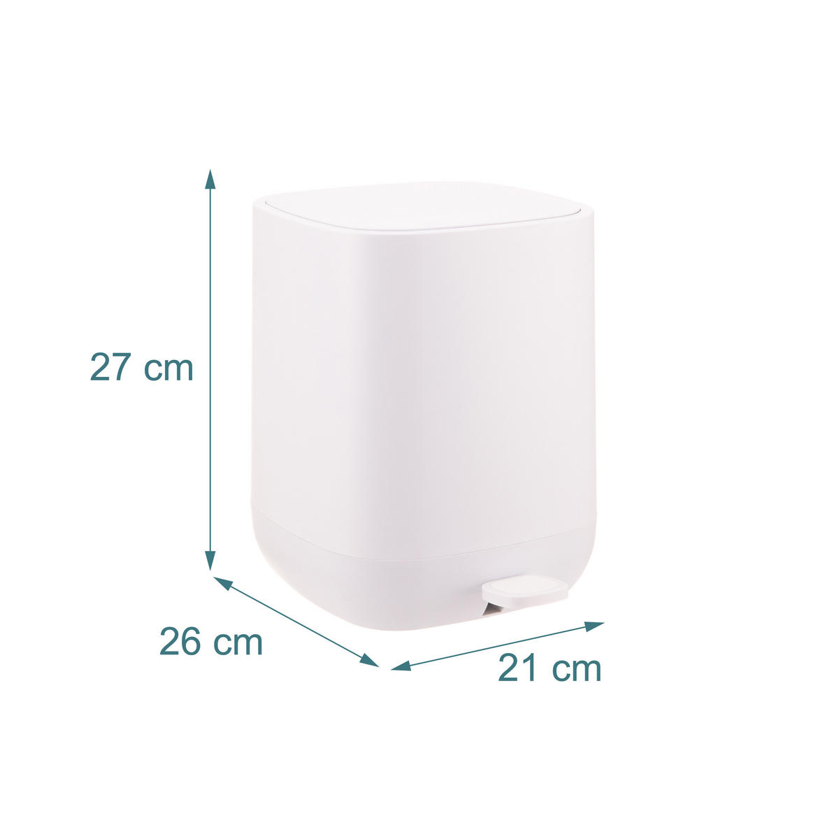 MÜLLEIMER - Beige, Kunststoff (21/27/26cm) - Relaxdays