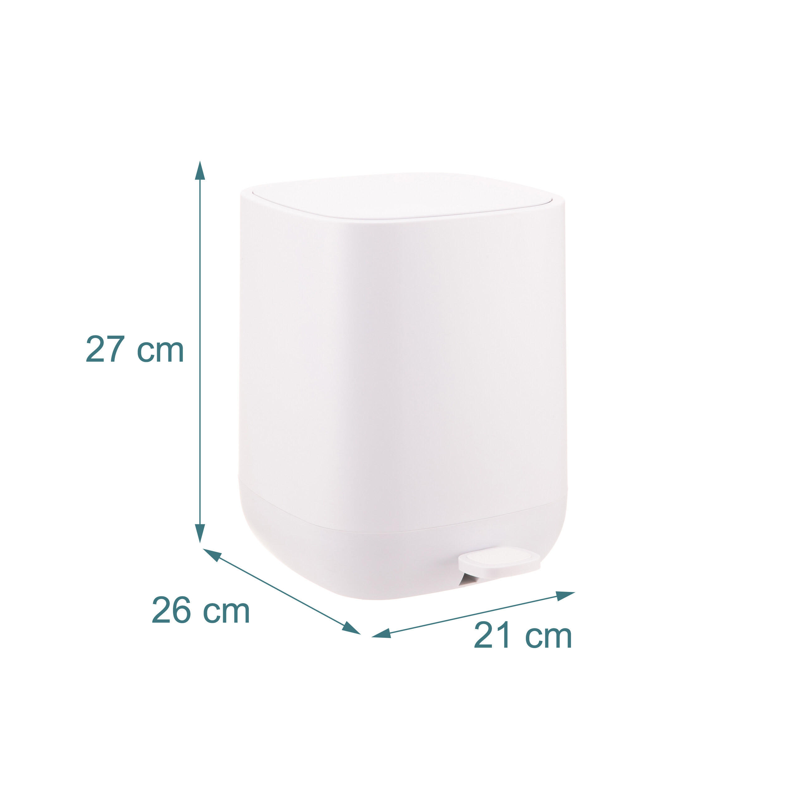 Thumbnail - Relaxdays Mülleimer, Beige, Kunststoff, Rechteckig, 21x27x26 cm, Badaccessoires, Waschplatzzubehör, Kosmetik- & Abfallei...