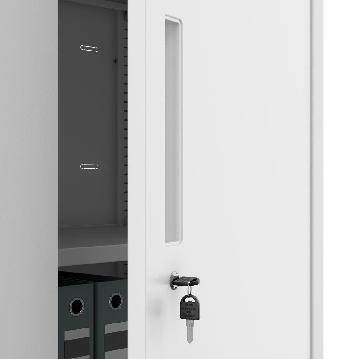 METALLSCHRANK Megan - Weiß, Metall (90/195/40cm)