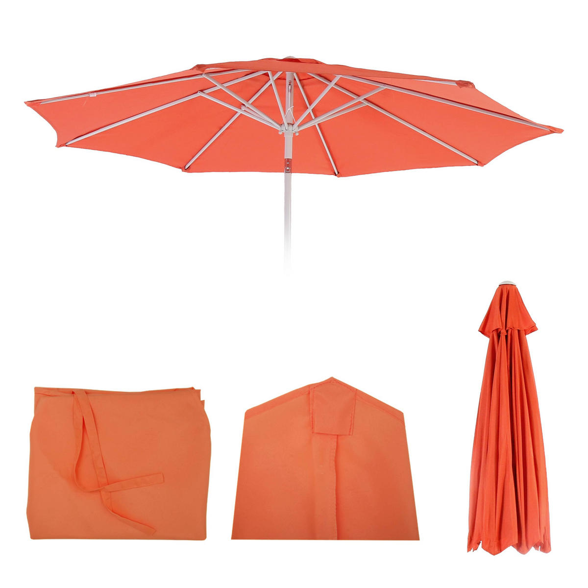 ERSATZ-BEZUG FÜR SONNENSCHIRM I Orange - Orange, Textil (270/270cm) - MCW