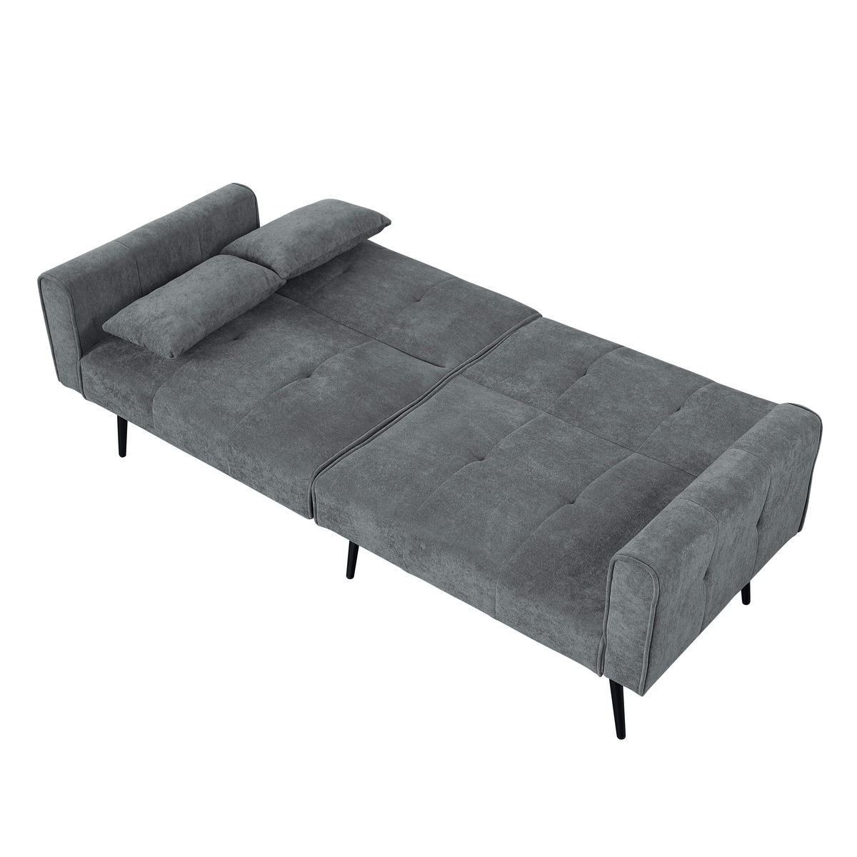 SCHLAFSOFA 175/71/71 cm Grau Cord - Grau, Textil (175/71/71cm) - Oxeza