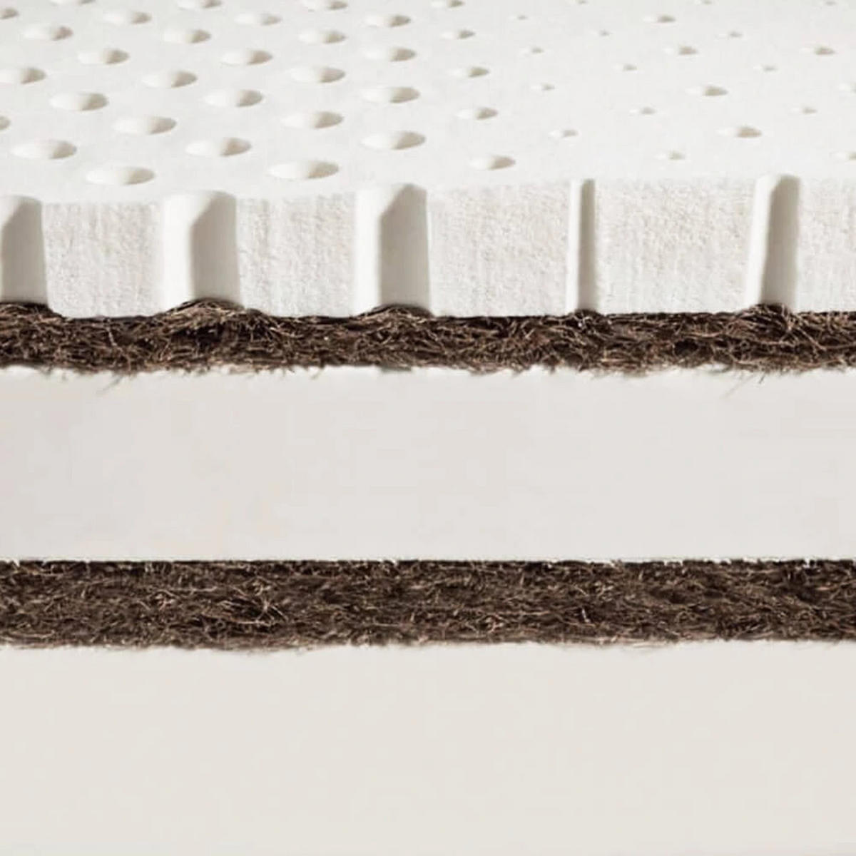 LATEXMATRATZE Coco Aloe Vera 120x200 Höhe 20 cm H2 – 7-Zonen, anpassbar, OEKO-TEX, Bezug mit Aloe Vera - Weiß, Textil - Letti Moderni