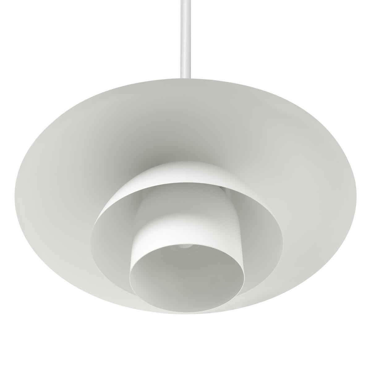 HÄNGELEUCHTE Weiß Hilba - Weiß, Metall (36/36/153cm) - Beliani