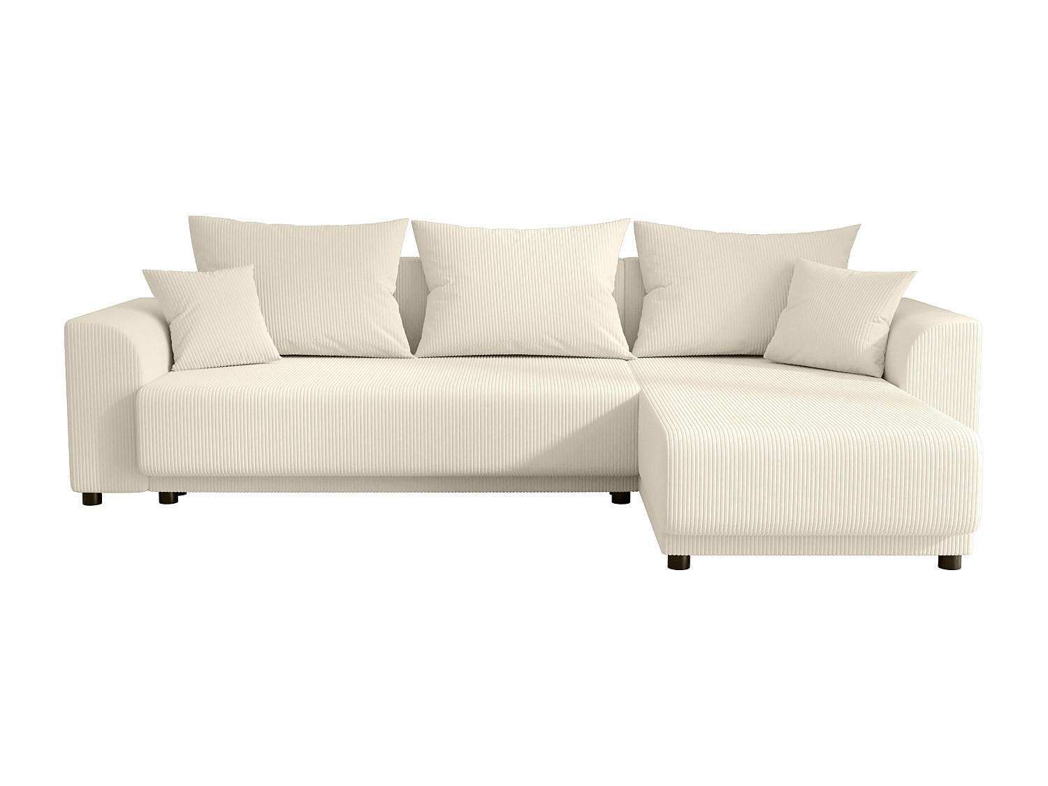 SCHLAFSOFA - 4 Personen - Stoff, Samt - Beige - - Beige, Textil (240/80/149cm) - Vente-Unique