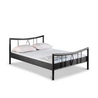 METALLBETT Luisa / 140 x 200 cm / dunkelgrau - Anthrazit, Metall (140/200cm) - BED BOX